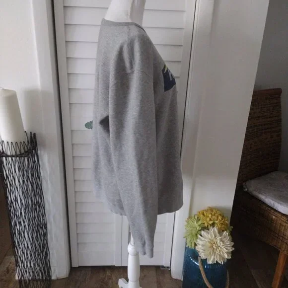 Hurley fleece‎ lined gray women's sweatshirt tropical logo long sleeve Sz L - Picture 3 of 9